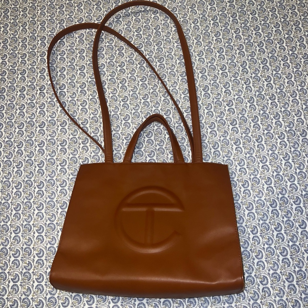 Medium brown Telfar shopping bag